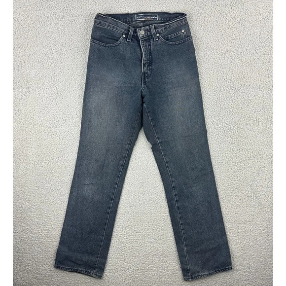 Vintage Harley Davidson Jeans size 28x30 Biker Blues High Waist Charcoal 90s - Picture 1 of 16